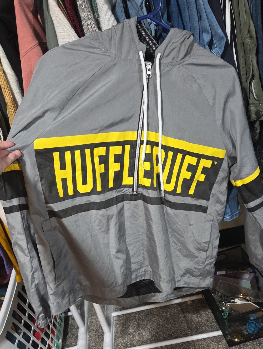 Harry Potter Hogwarts Hufflepuff Windbreaker / Rain Jacket